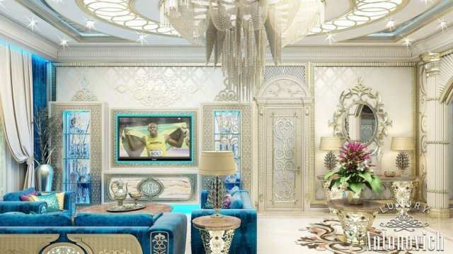 غرفة جلوس عائلية في الامارات العربية المتحدة