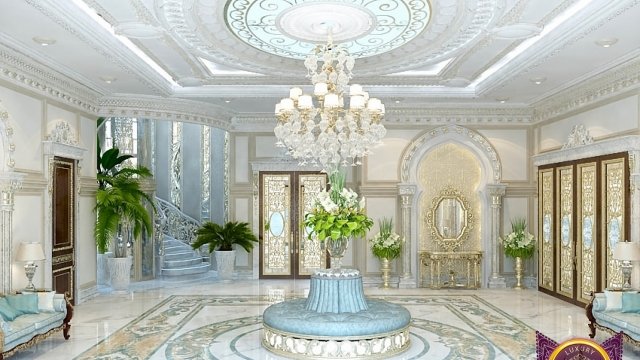 Роскошный дизайн главного входа в королевский дом