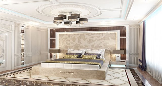 Gorgeous bedroom in luxury villa