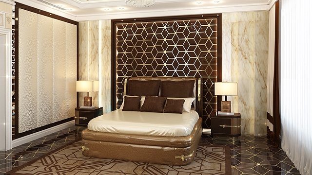 Chic bedroom interior design