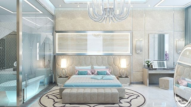 Нежный дизайн спальни