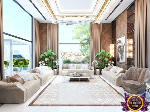 Luxurious living room designed by a top Dubai interior design company