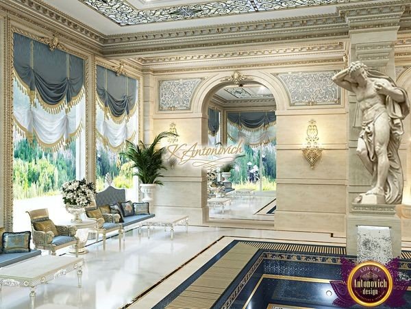 3D-rendered living room design in UAE