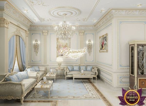 Luxurious living room designed by Dubai's best interior designer