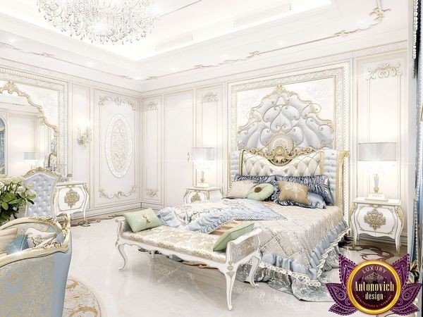 Lavish royal-inspired master bedroom with intricate details
