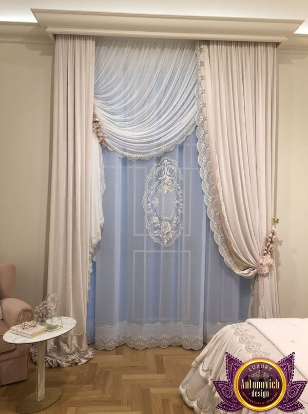 Elegant living room with luxury curtains in Kenya