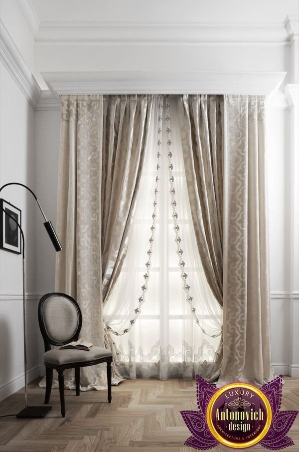 Layered curtains for added depth and dimension
