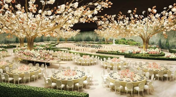 Opulent floral centerpiece for luxury wedding