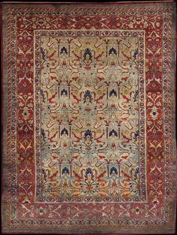 Italian carpet with a unique geometric pattern