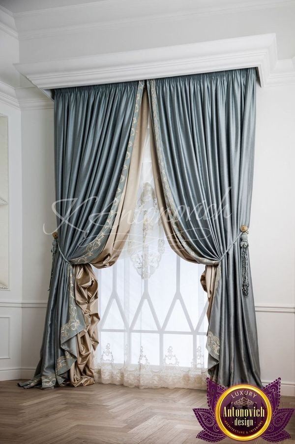 Stylish luxury curtain adding sophistication to a Dubai interior