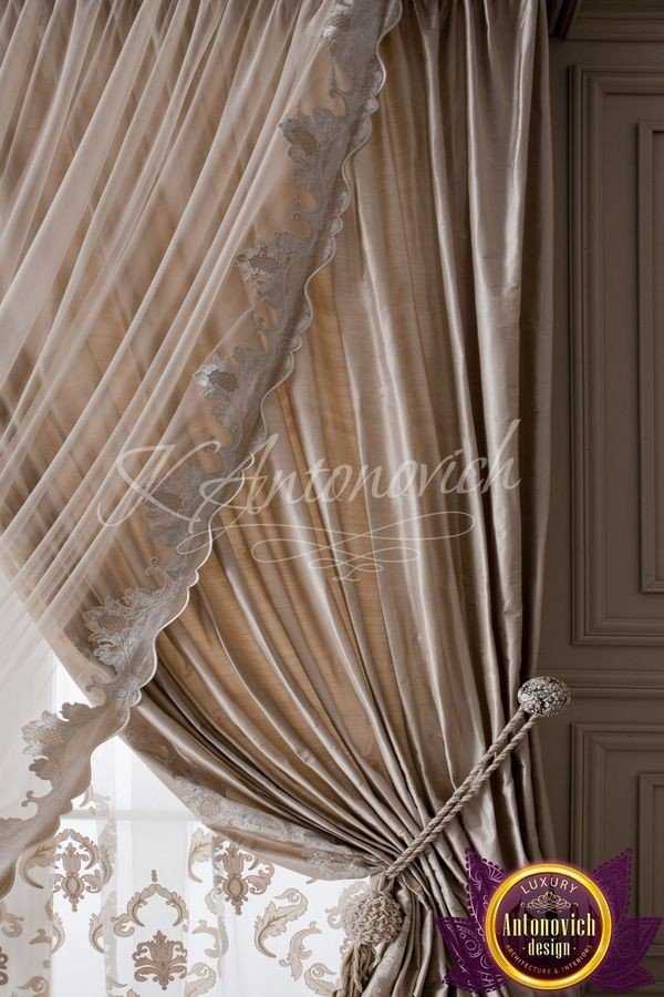 Sophisticated classic style curtains in a grand entryway