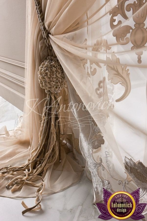 Elegant classic style living room curtains