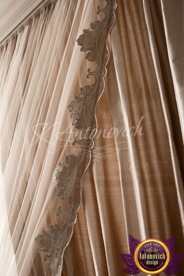 Regal velvet curtains in a classic style study