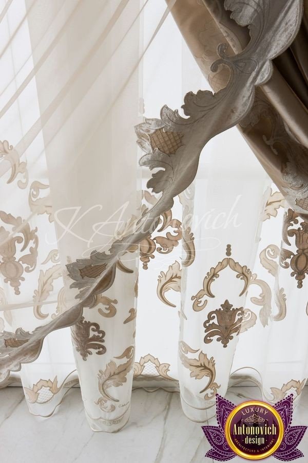 Stunning classic style curtains with intricate patterns