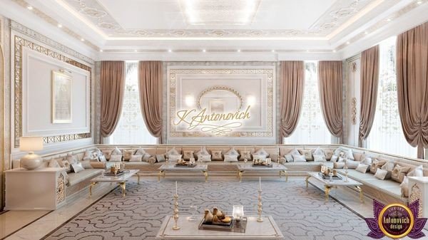 Elegant Majlis Design Medina with plush seating arrangements