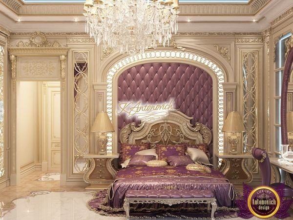 Modern bedroom design with bold color palette