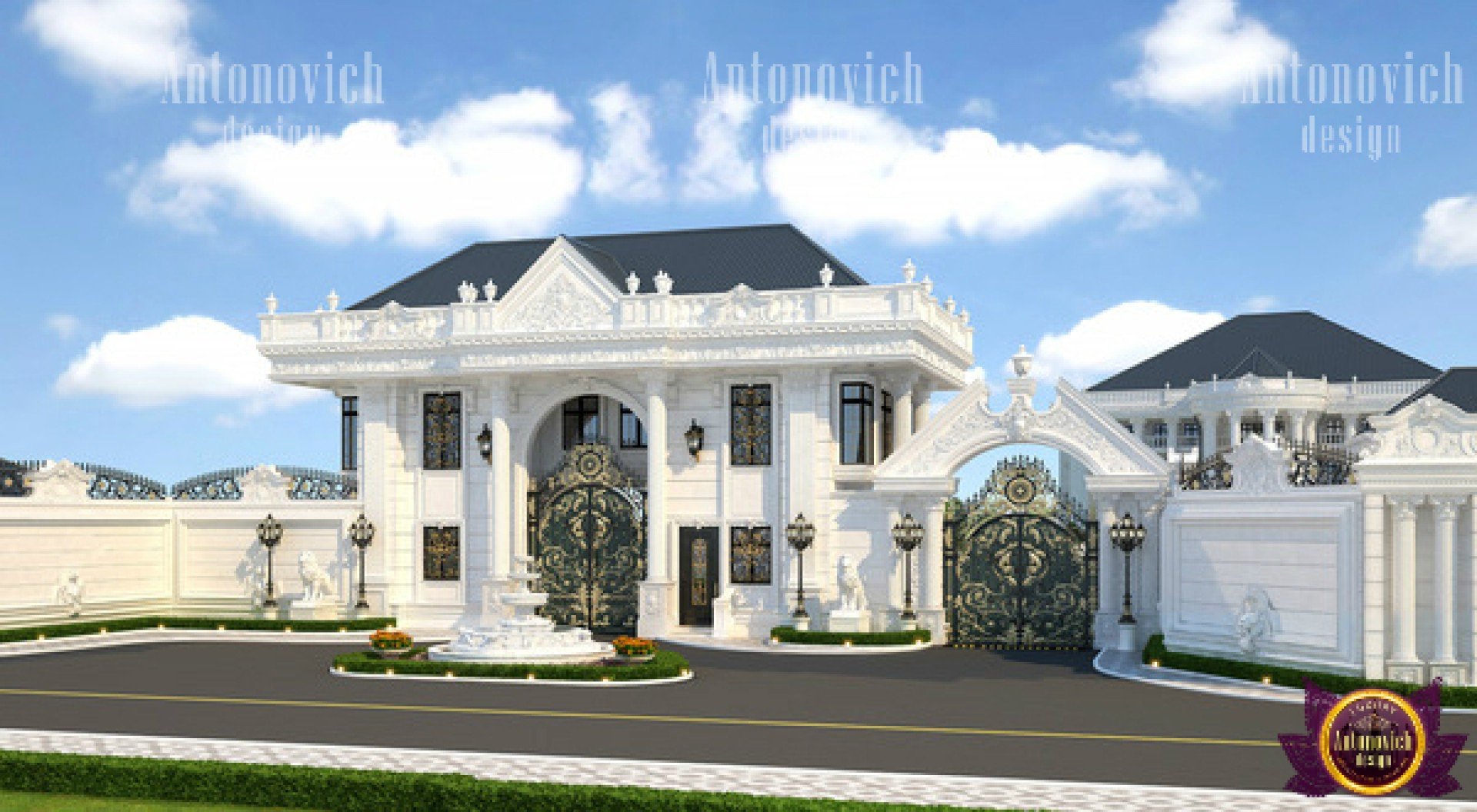 Modern luxury villa with a captivating facade