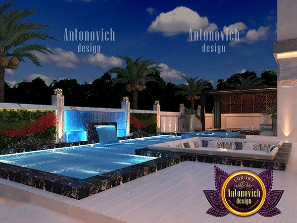 Luxurious modern Nigerian villa with lush landscaping