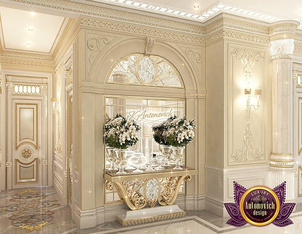 Luxurious main entrance with grand staircase