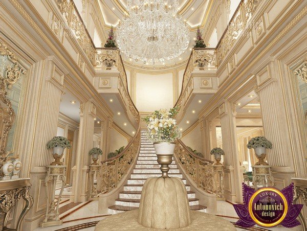 Spacious and airy interior hall design in Dubai, UAE