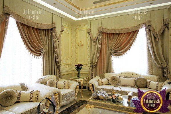 Luxurious Majlis seating area with elegant furniture