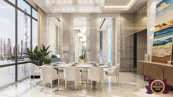 Sleek modern kitchen featuring Dubai's luxurious style