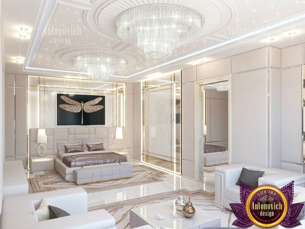 Stylish Dubai bedroom with floor-to-ceiling windows