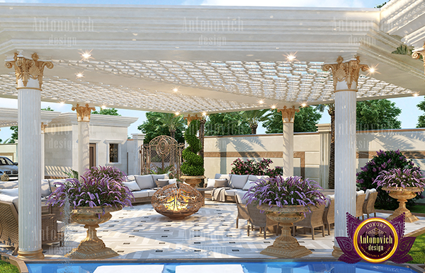 Luxurious outdoor space in the Middle East