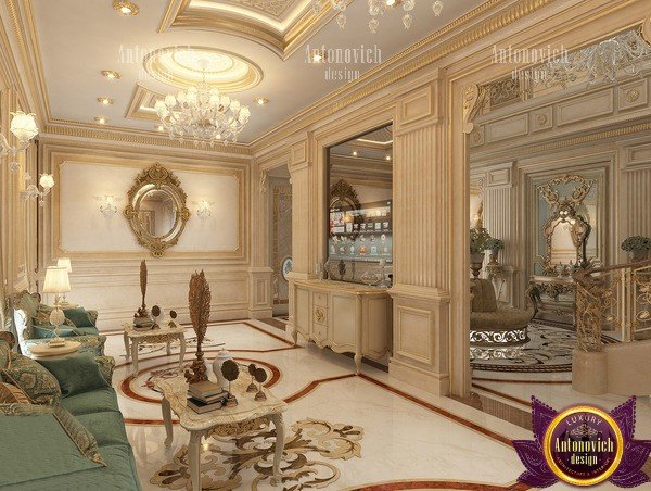 Modern and minimalist interior hall design in Dubai