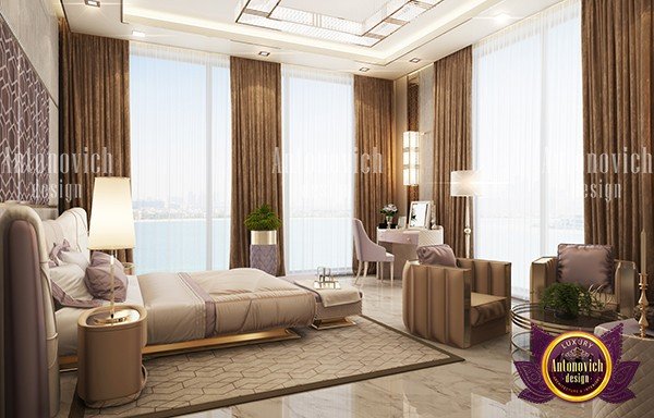 Sophisticated pastel bedroom with a touch of glamour
