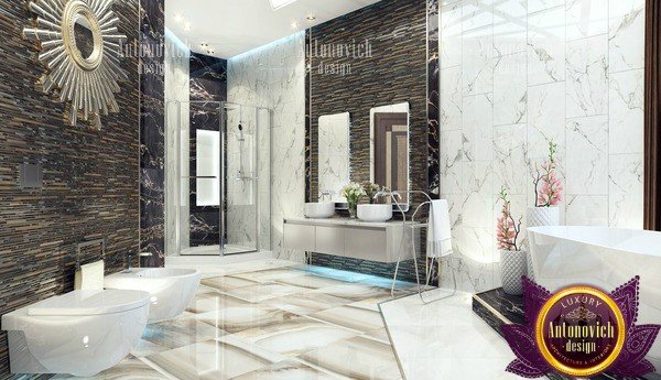 Contemporary bathroom showcasing a stunning walk-in shower