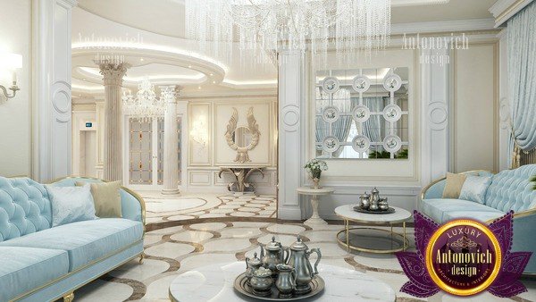 Luxurious Dubai-inspired living room with plush seating
