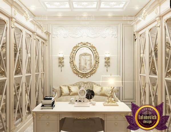 Chic and comfortable home office interior in Dubai