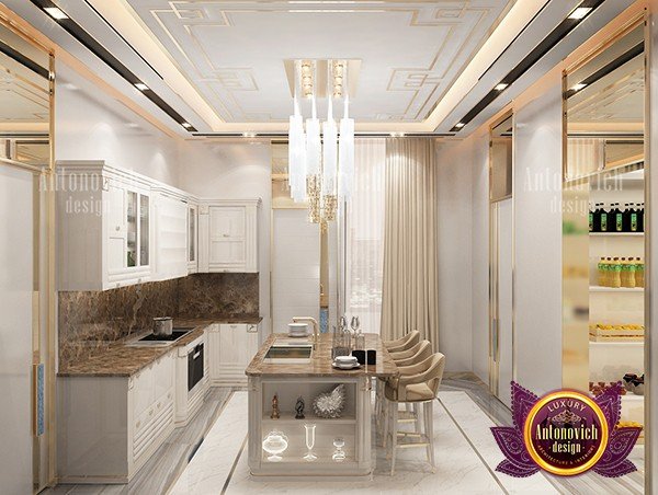 Innovative modern kitchen with smart technology and eco-friendly features