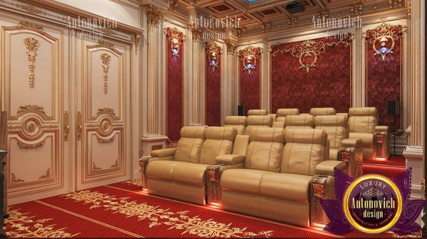 Classic home theater with state-of-the-art audio and visual equipment