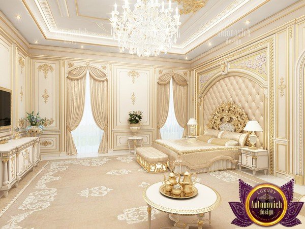 Master bedroom design with a stunning view of Abu Dhabi