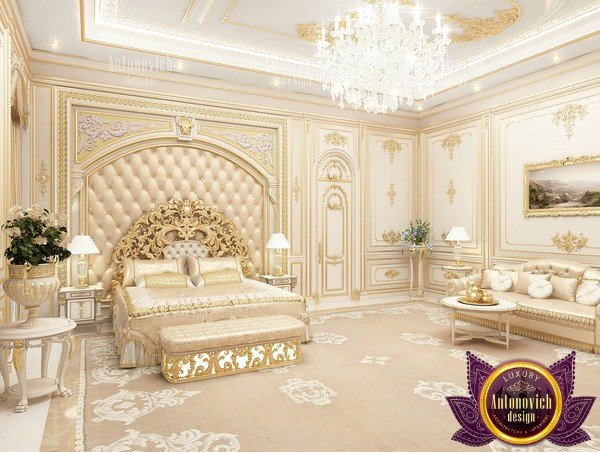 Abu Dhabi master bedroom featuring a stylish seating area