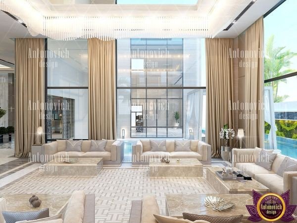 Luxurious living room designed by a top Dubai interior design company