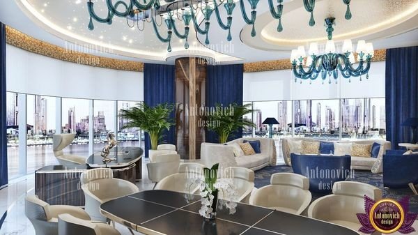 Luxurious living room designed by a top Dubai interior designer