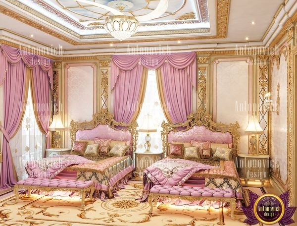 Elegant Nigerian bedroom with cozy textiles and warm lighting