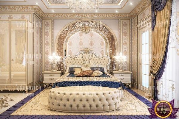Elegant Nigerian bedroom with plush bedding and stylish decor