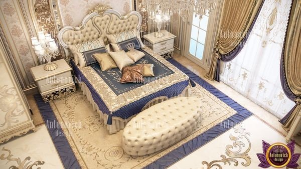 Luxurious Nigerian bedroom with a stunning view and modern furniture