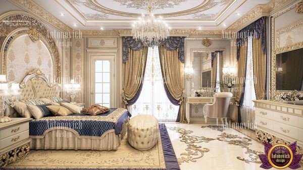 Exquisite bedroom design with rich textures and colors in Nigeria