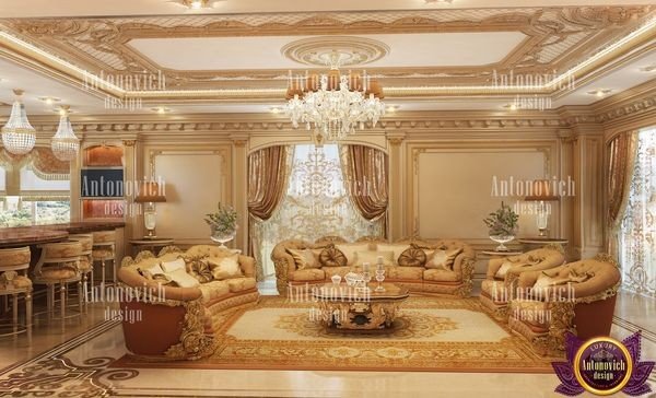 Luxurious Hollywood Regency bedroom with glam accents and plush fabrics