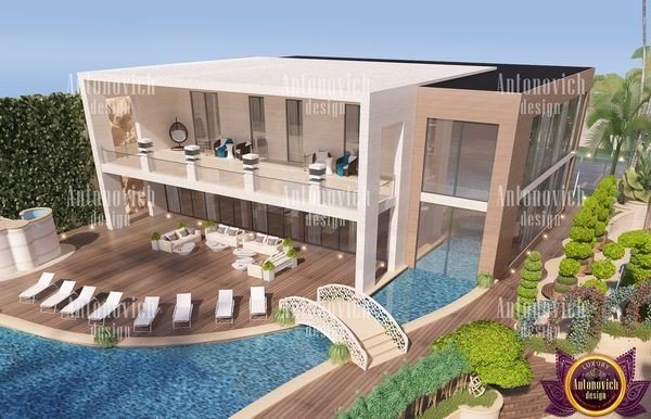 Realistic 3D model of a luxurious Dubai hotel