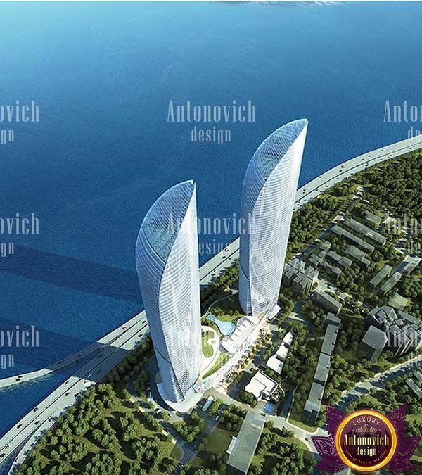 Aerial view of a breathtaking hotel project