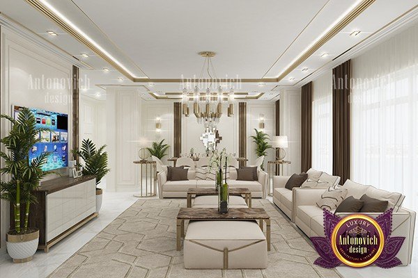 Elegant living room with modern furniture and decor