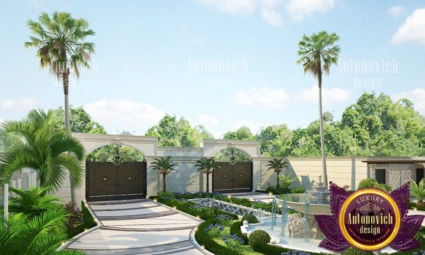 Luxurious Dubai villa with a beautifully designed garden