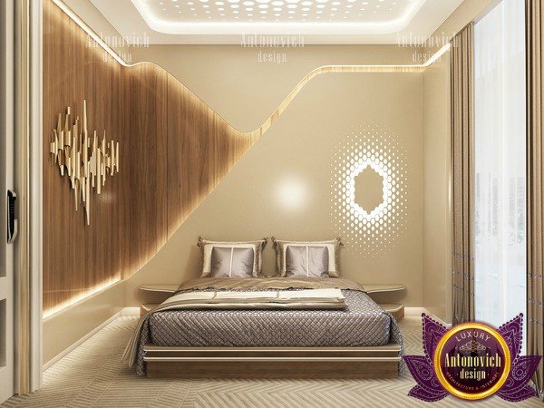 Modern minimalist bedroom with sleek furniture and clean lines
