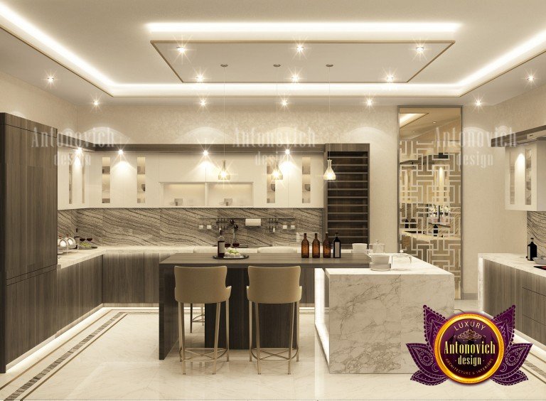 Modern Kitchen Interior by Luxury Antonovich Design Dubai